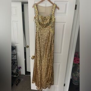 Gold pageant/ prom dress